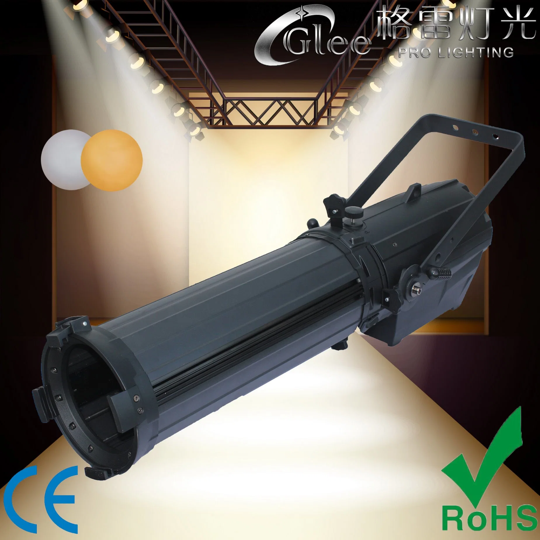 600W White LED Zoom Ellipsoidal Profile Theater Leko Spot Light