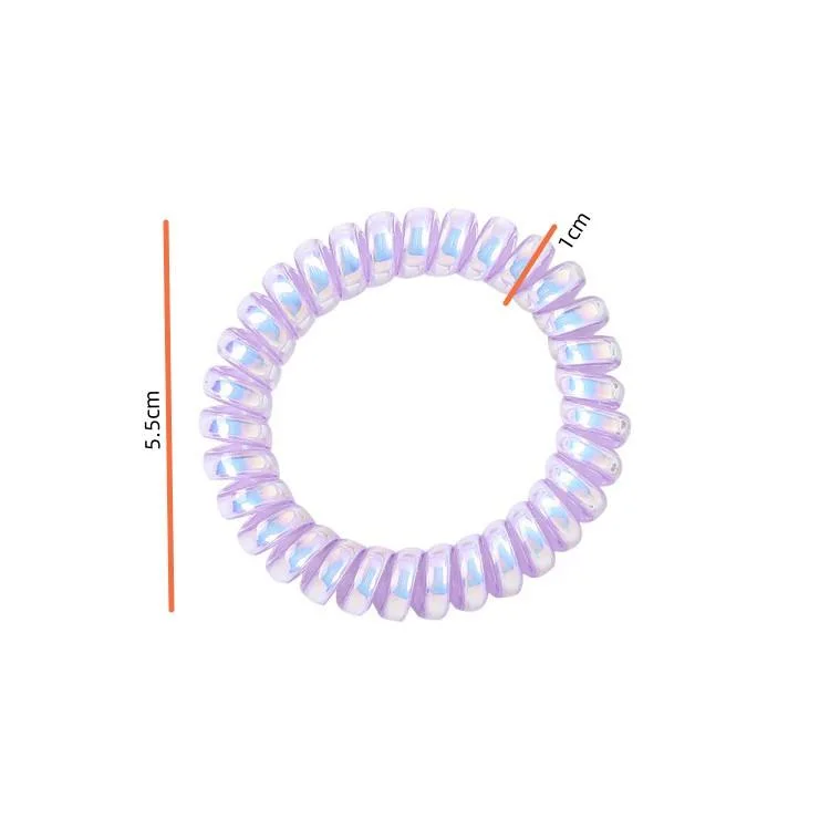 Wholesale/Supplier Korean Fluorescent Color Telephone Cord Hair Ring Hair Ties Rubber Band