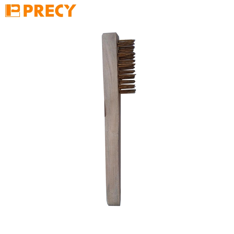 Brass Plated Steel Wire Wood Hand Brush for Cleaning