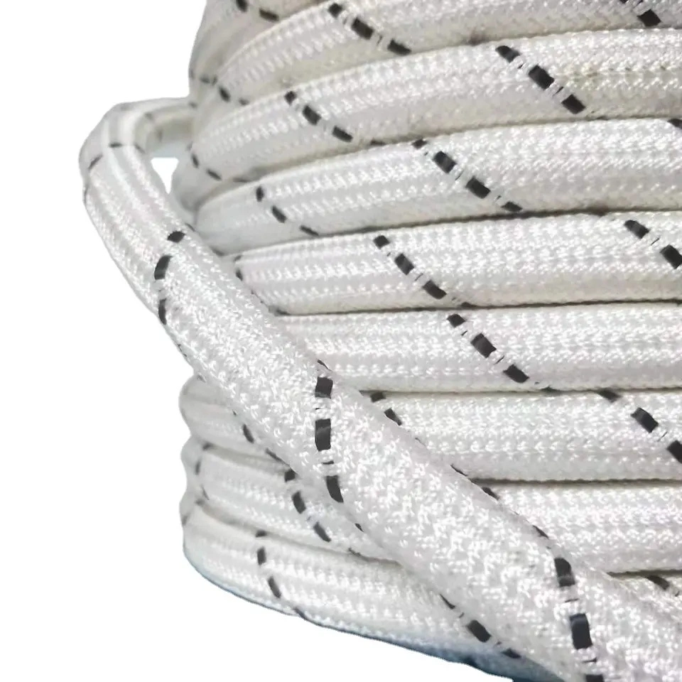 8mm Customized Wear-Resistant Soft Flat Kernmantle Towing Climbing Rescue Float UHMWPE Rope