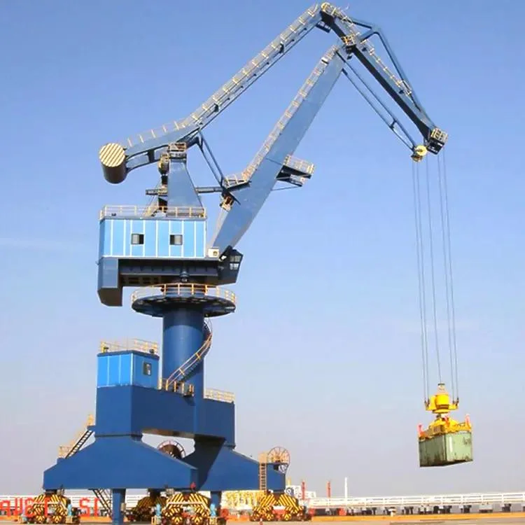 Rail Type 50 Ton Telescopic Slewing Floating Dock Container Portal Crane