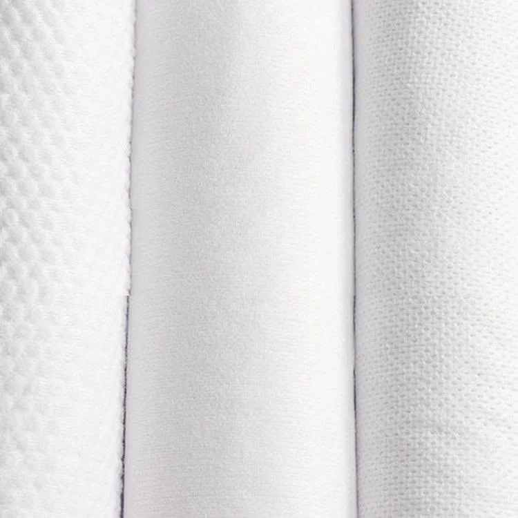 Embossed White Spunlace Non Woven Fabric Raw Material for Wet Dry Tissue