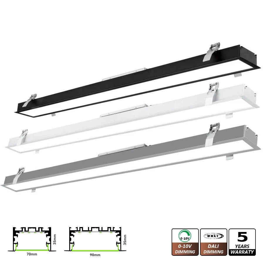 3000K/4000K/6000K Aluminum Profile Linkable Recessed Linear Fixture Lighting