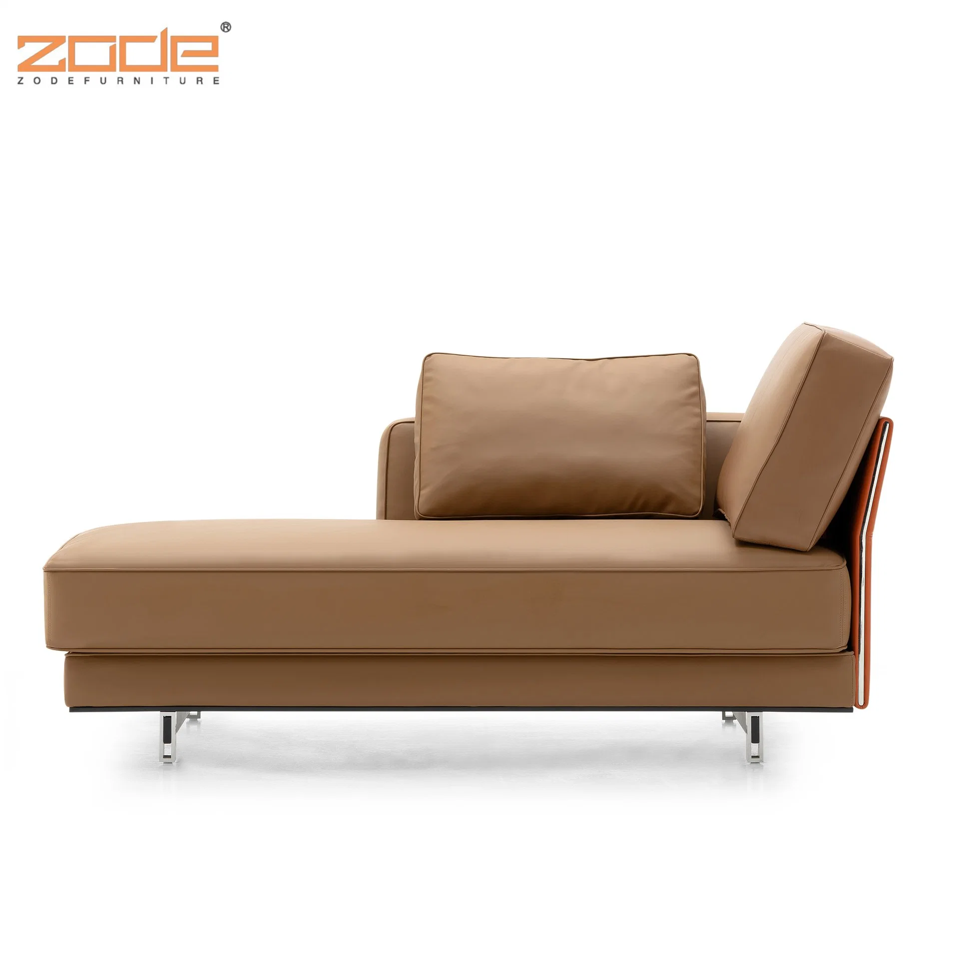 Zode Modern Home/Living Room/Office Furniture Luxury Corner L Shaped Sofa White Design Genuine Leather Sofa