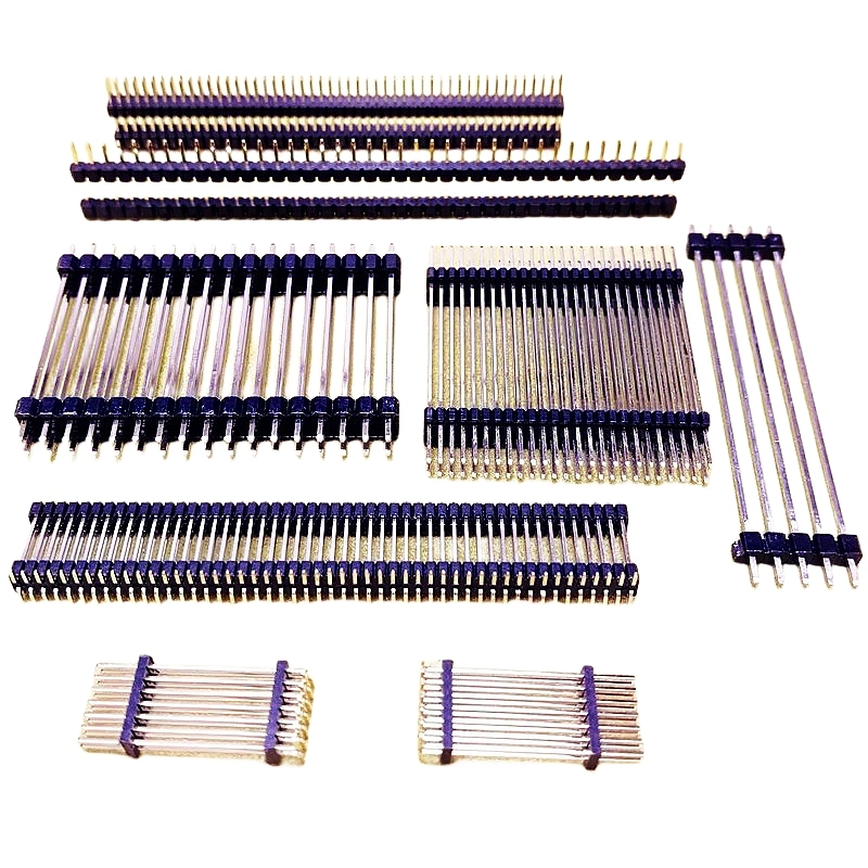 1.27/2.0/2.54 1xn Pin Double Plastic Connector SMT Straight Terminal L=Xx Pin Header