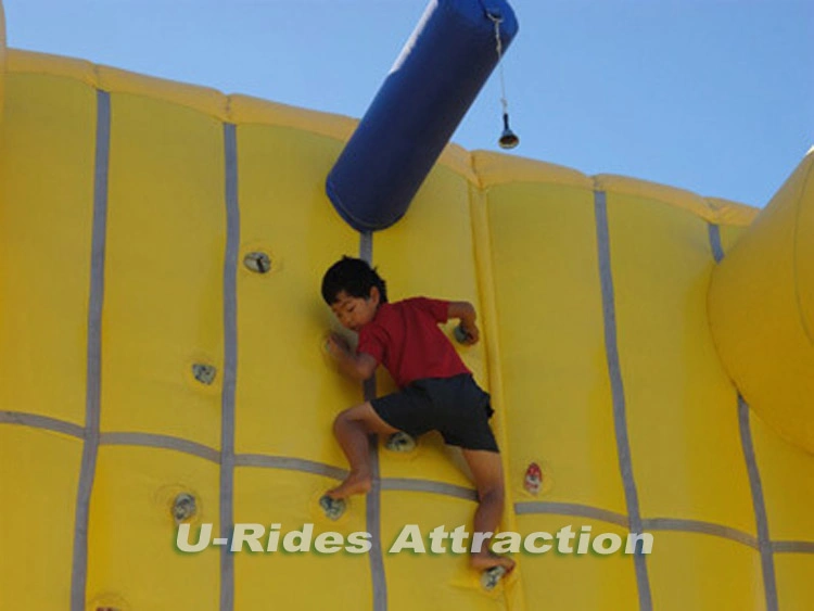 Giant Inflatable Free Klimb Inflatable climbing wall with inflatable air mat