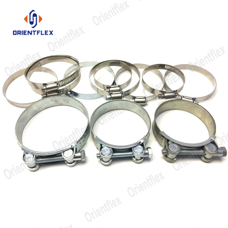 Stainless Steel Adjustable Worm Screw Type Hose Clamp