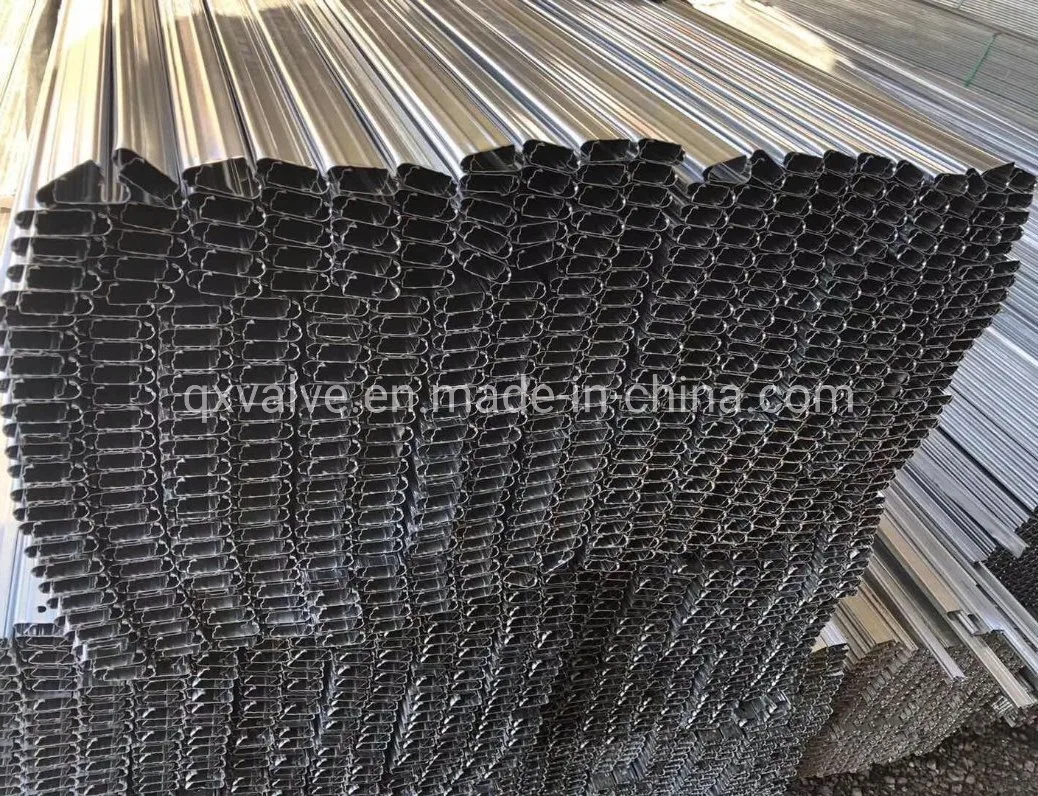 Canal de aluminio Perfil de bloqueo de la película de efecto invernadero de roscas en acero galvanizado de primavera