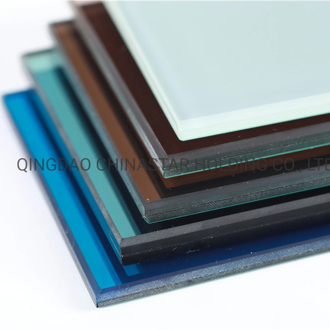 10.38mm Clear Laminated/Colored Laminated/6.38mm Blue Green Laminated Glass