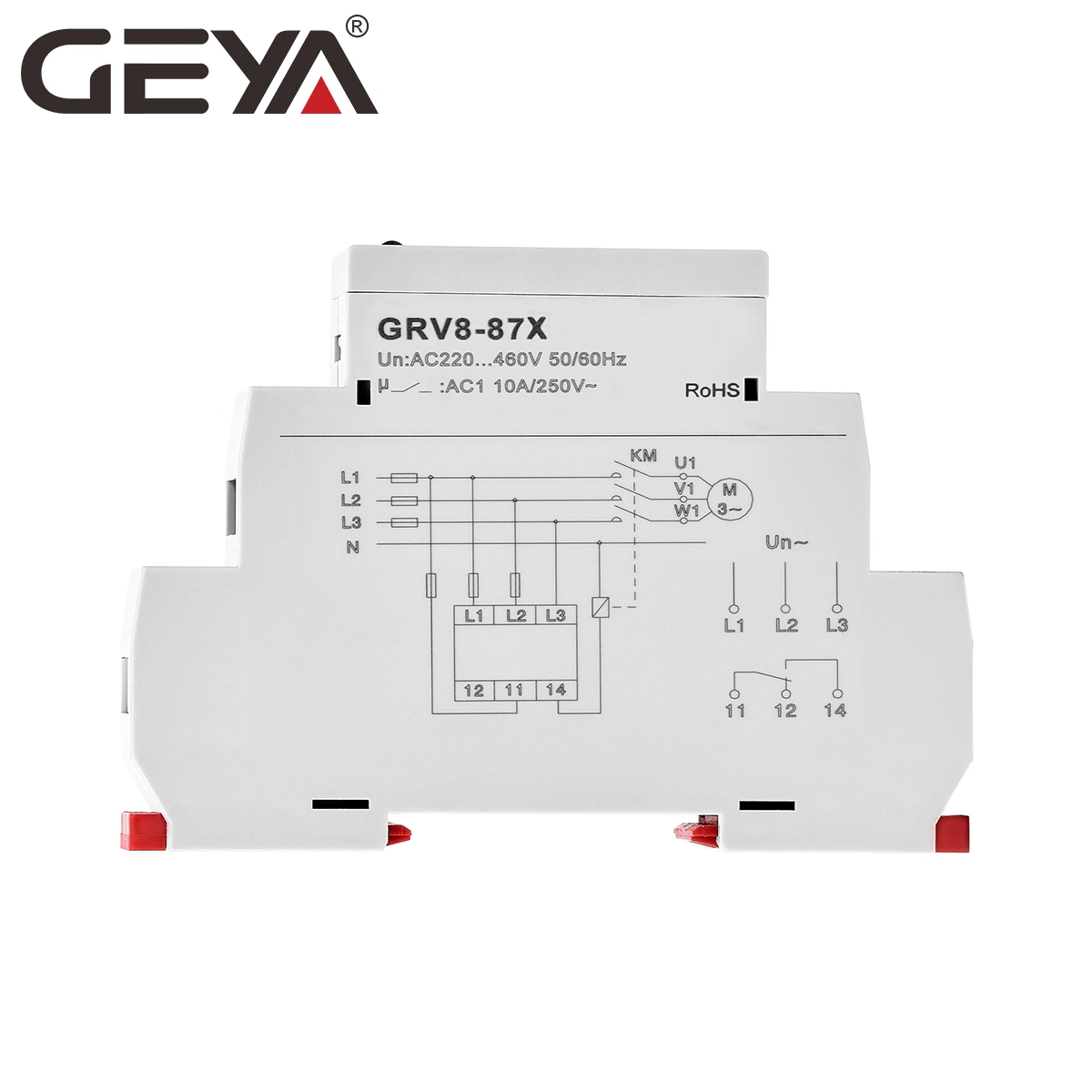 Basse tension 24 V Spdt Shutdown 3 relais de démarreur de moteur de la phase Vmr