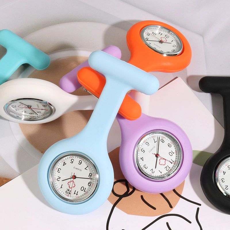 Medicione Silicone Doctor Nurse Breast Watch Pocket Watch Clip Brooch