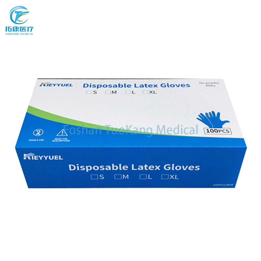 Dental Material Supplies Disposable Latex Gloves Powder-Free Latex Rubber Examination Gloves