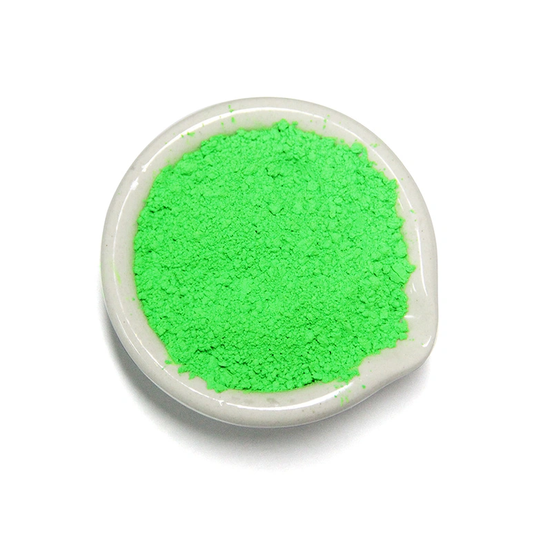 Green Glowing Fluorescent Pigment Used in Paint, Printing Ink, Cosmetics, Plastic