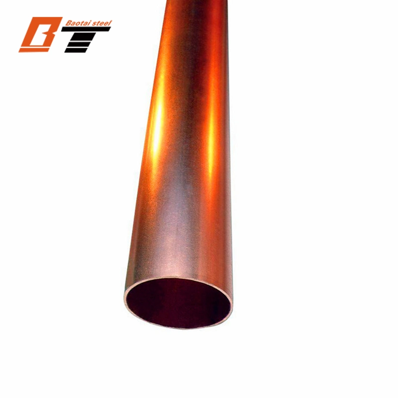 High Purity Straight C101 Rigid Cold Drawn Seamless Straight 99.95% Pure Copper Heat Tube Copper Bare Tube