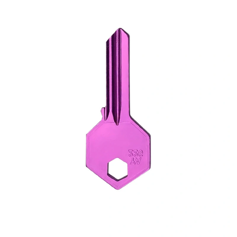 Wholesale/Supplier Home Door Titanium Blank Key Custom Logo Purple Color for Locksmiths