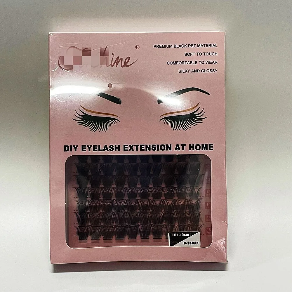 Cluster Lash Kit für bequeme und schnelle DIY-Anwendung, 8mm-16mm Länge, 0,05mm/0,07mm Dicke, Schwarz Farbe, D/CC/C Curl