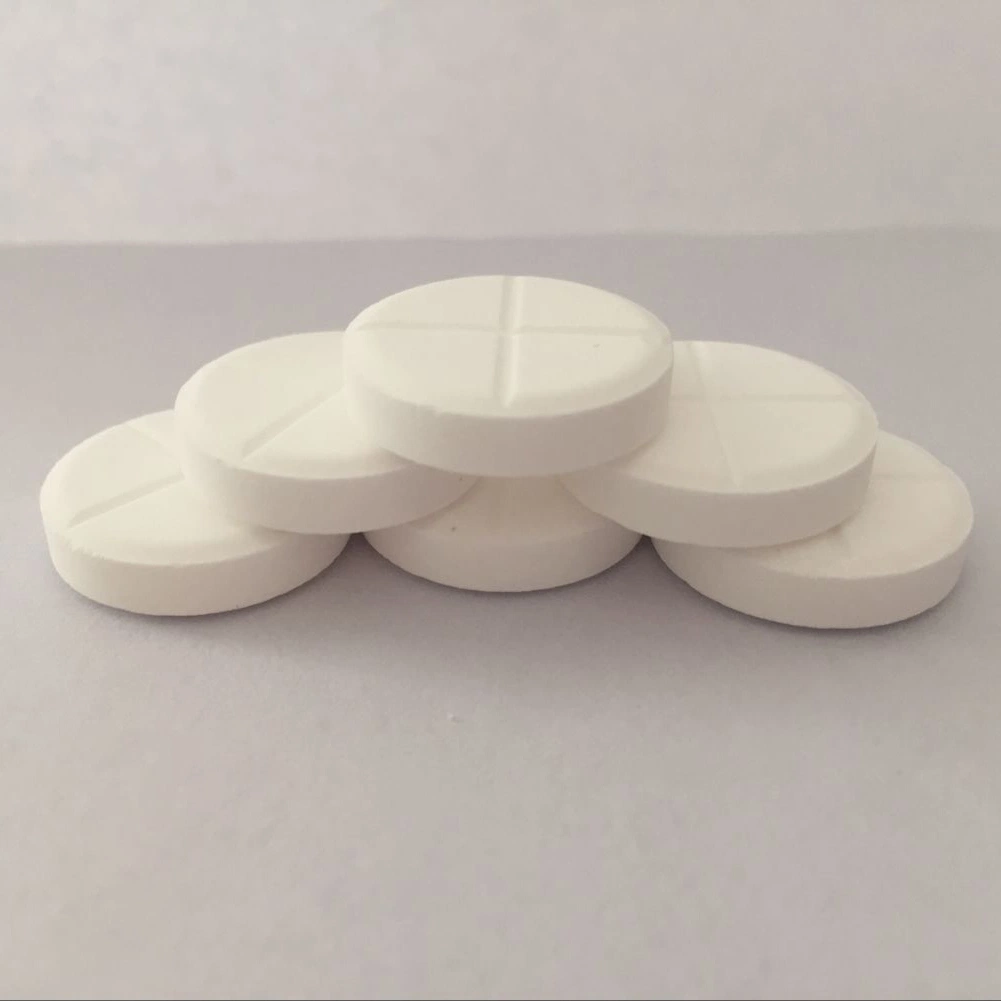 TCCA Trichloroisocyanuric Acid Trichloro Acid Swimming Pool Chlorine Multifunction Tablet 50% 3.3G