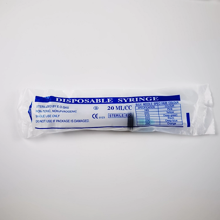 Disposable Plastic Syringe for Single Use with All Sizes Medical Consumables