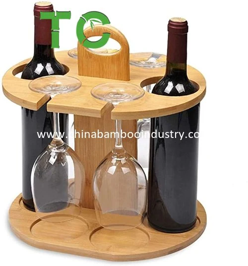 Portable Wine Bottle Holder Glass Cup Rack Wine Organizer Stand Glass Hanger Drying Rack Wine Rack Stand