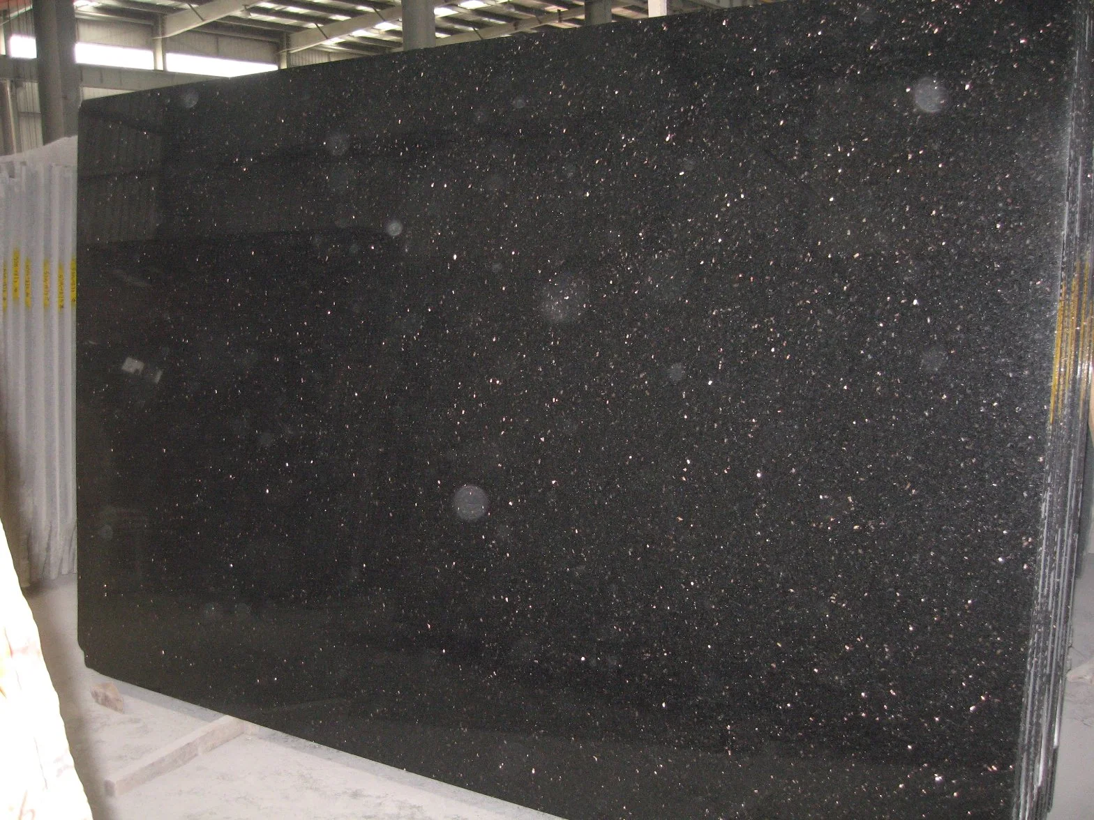 Black Galaxy Granite Natural Black Granite with Golden Spot Polished Big Slabs