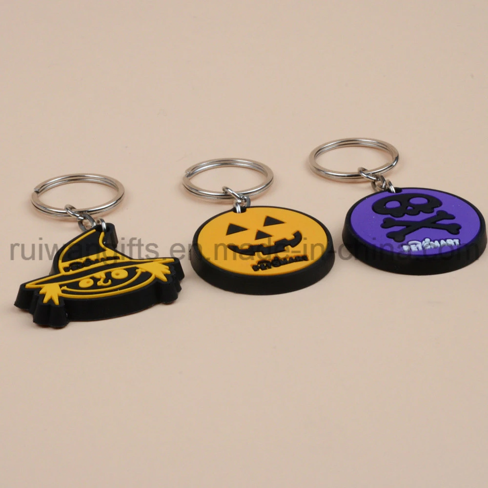 Promotion 3D Rubber Silicone Keychain in Halloween Styles