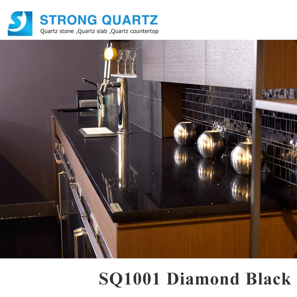 Black Star Quartz Stone Soild Surface