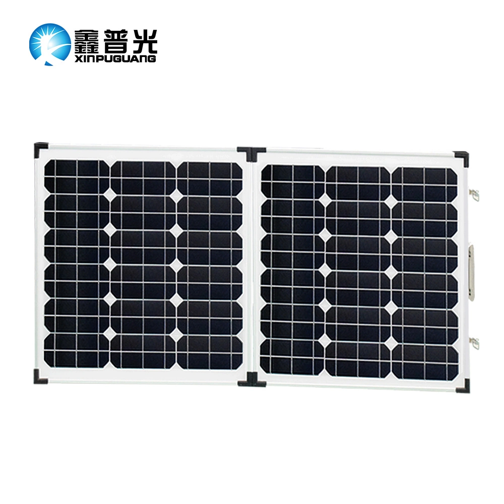 Solarparts 18V 80W 541X516X30mm Portable Monocrystalline Folding Solar Panel Solar System Kits for Camping