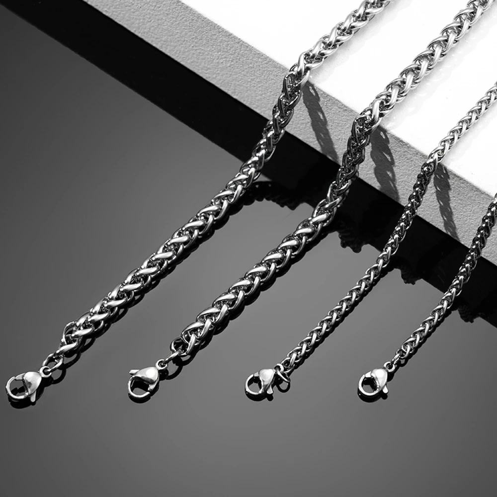 Silver Stainless Steel Chain Twist Rope Chain