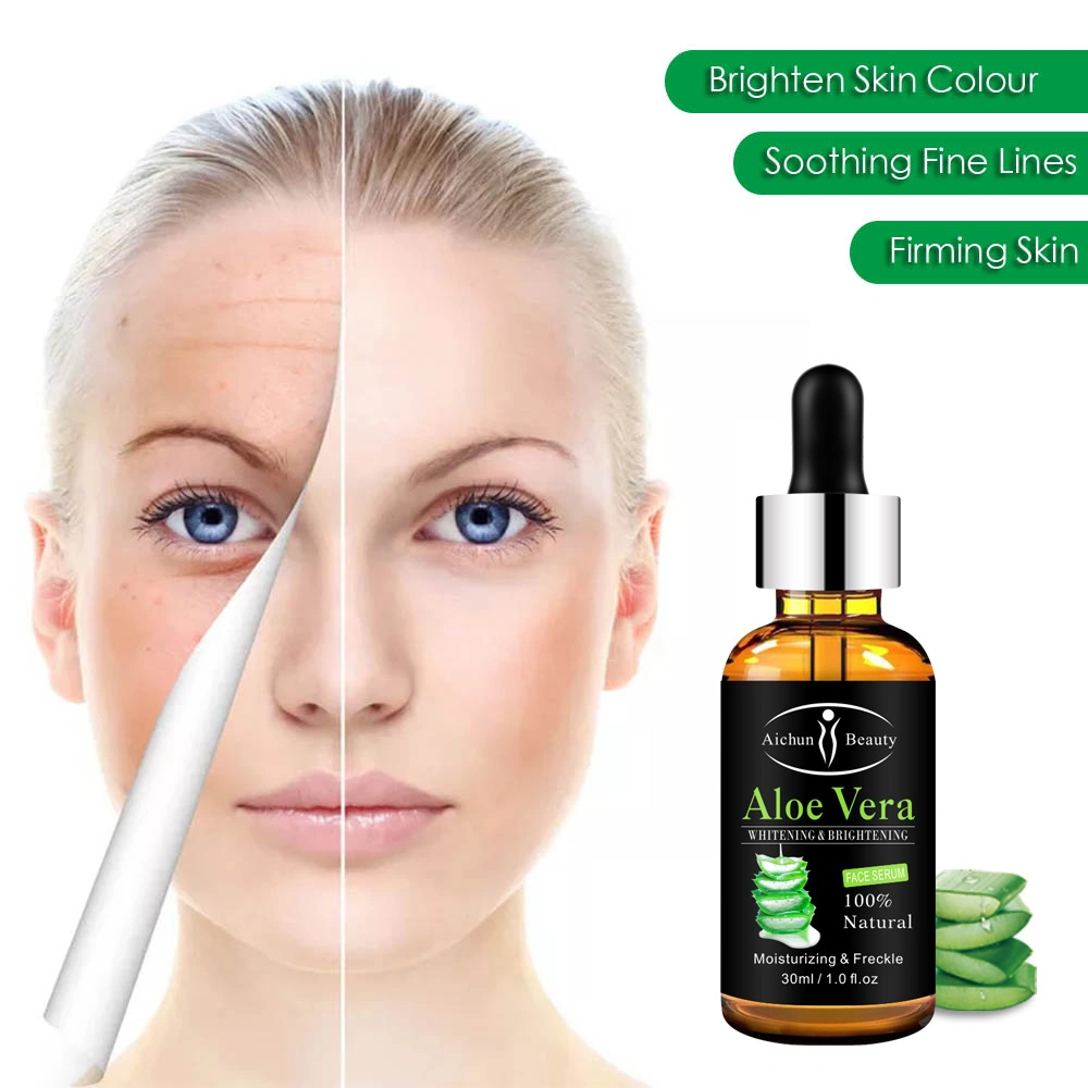 Aichun Beauty Aloe Vera Whitening & Brightening Repairing Damaged Skin Face Serum & Essential Oil