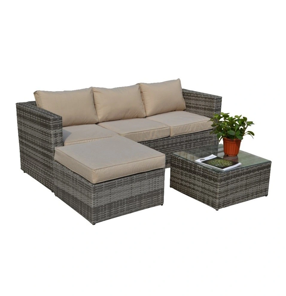 Waterproof Light-Weight Aluminum Modern Weather Resistant Rattan Outdoor Furniture Sofa Set