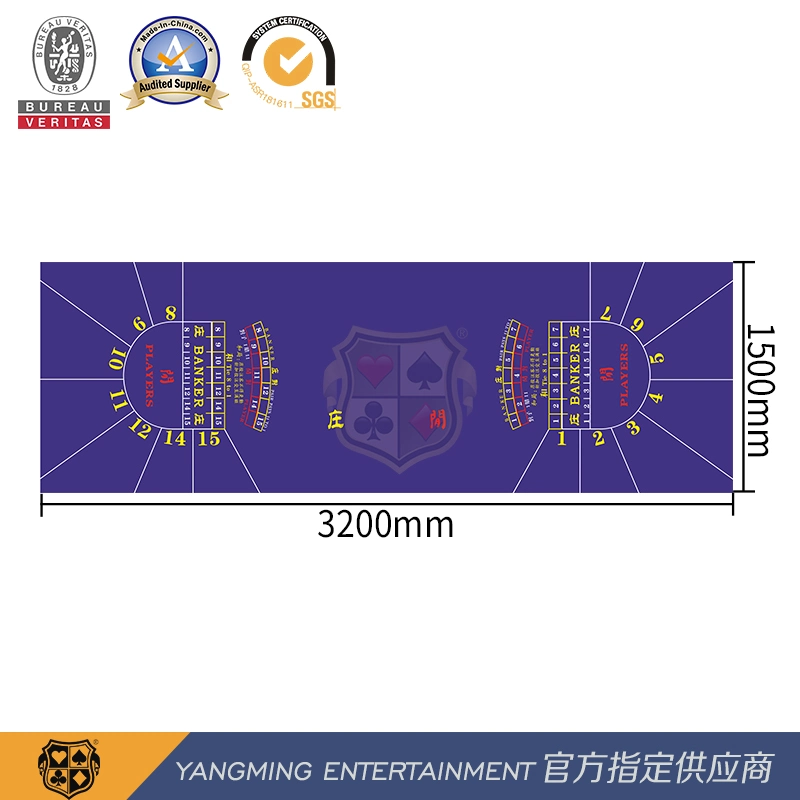 Техасский Холдем Baccarat 15 человек Semicircle зеленый Стол ломберный водонепроницаемый скатерть Ym-Mrbl34G1