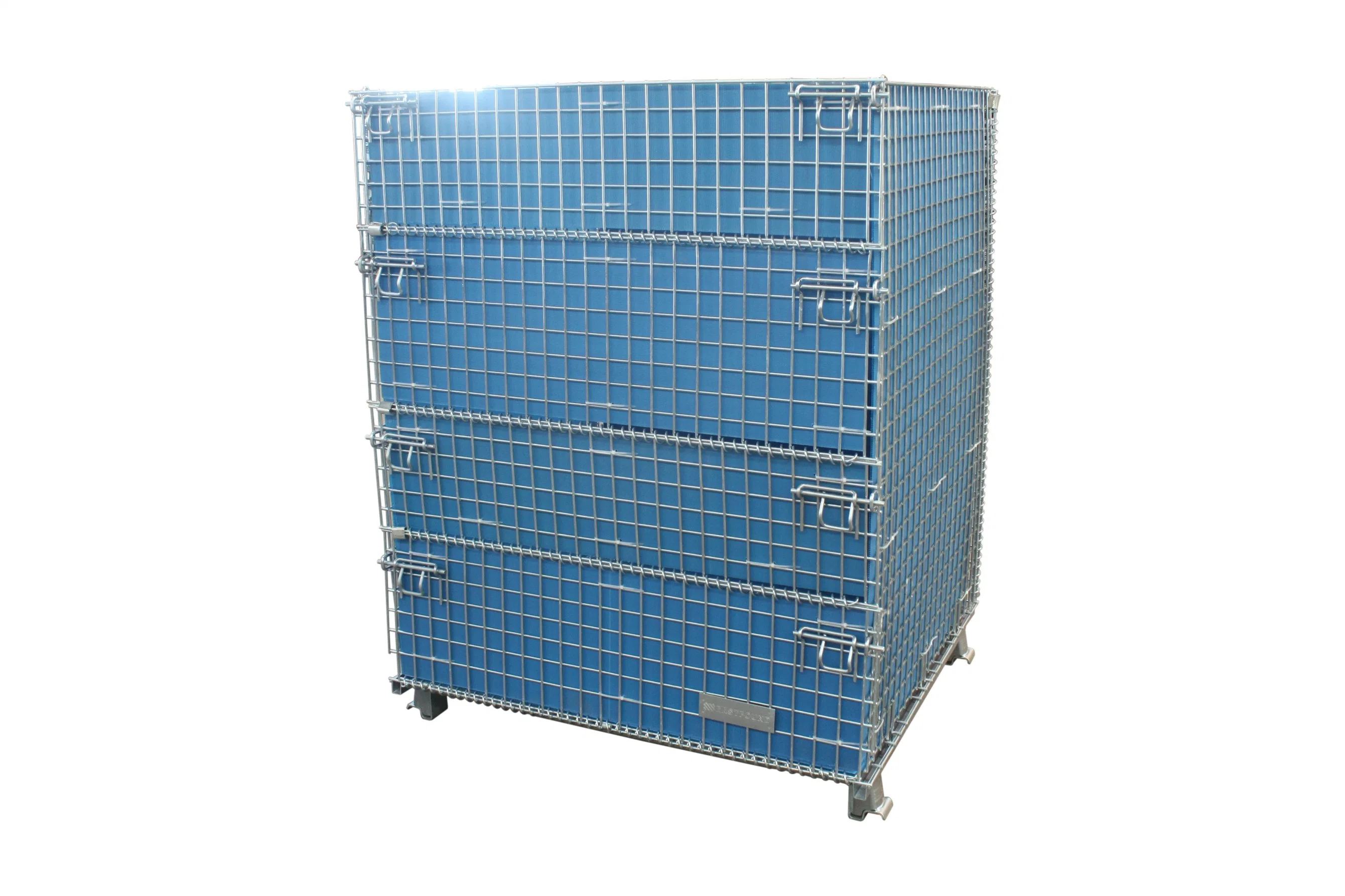 Welded Transport Folding Metal Hot DIP Galvanized Storage Wire Container for Heavy Industry