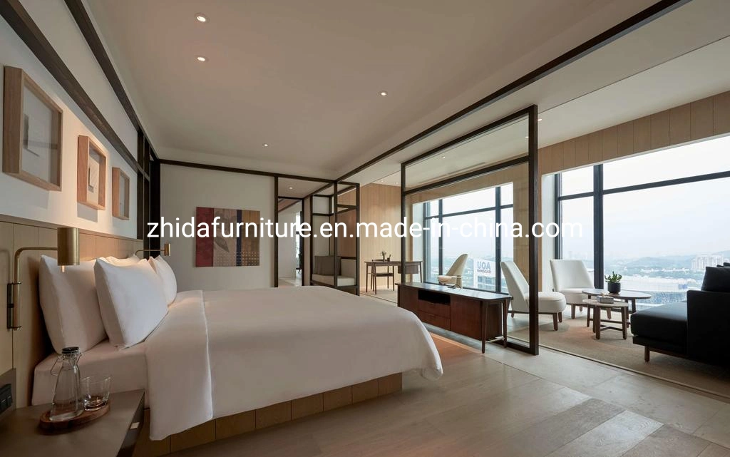 Chinese Furniture Manufacturer King Size Bed for Hotel Bedroom Furniture