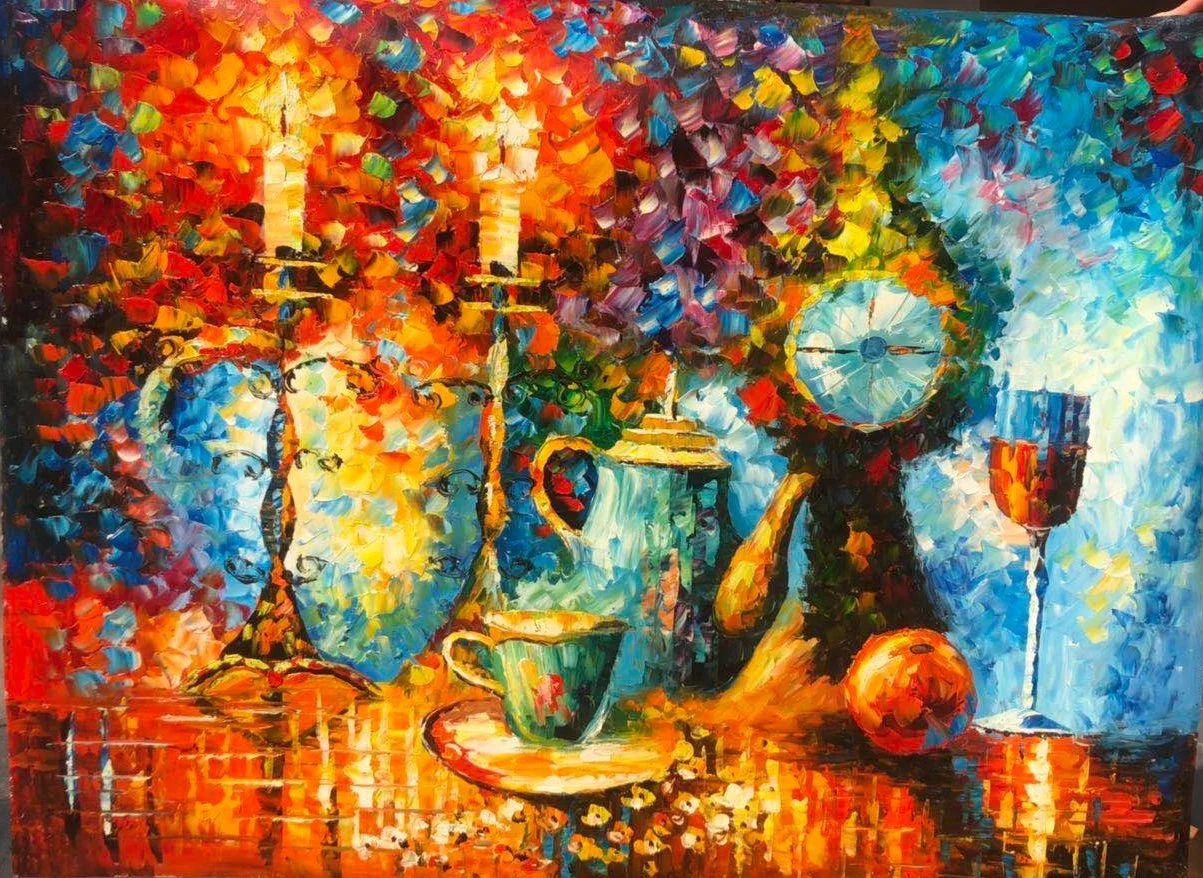 Handmade Masterpieces Reproduction Afremov Canvas Oil Paintings for Wall Decor