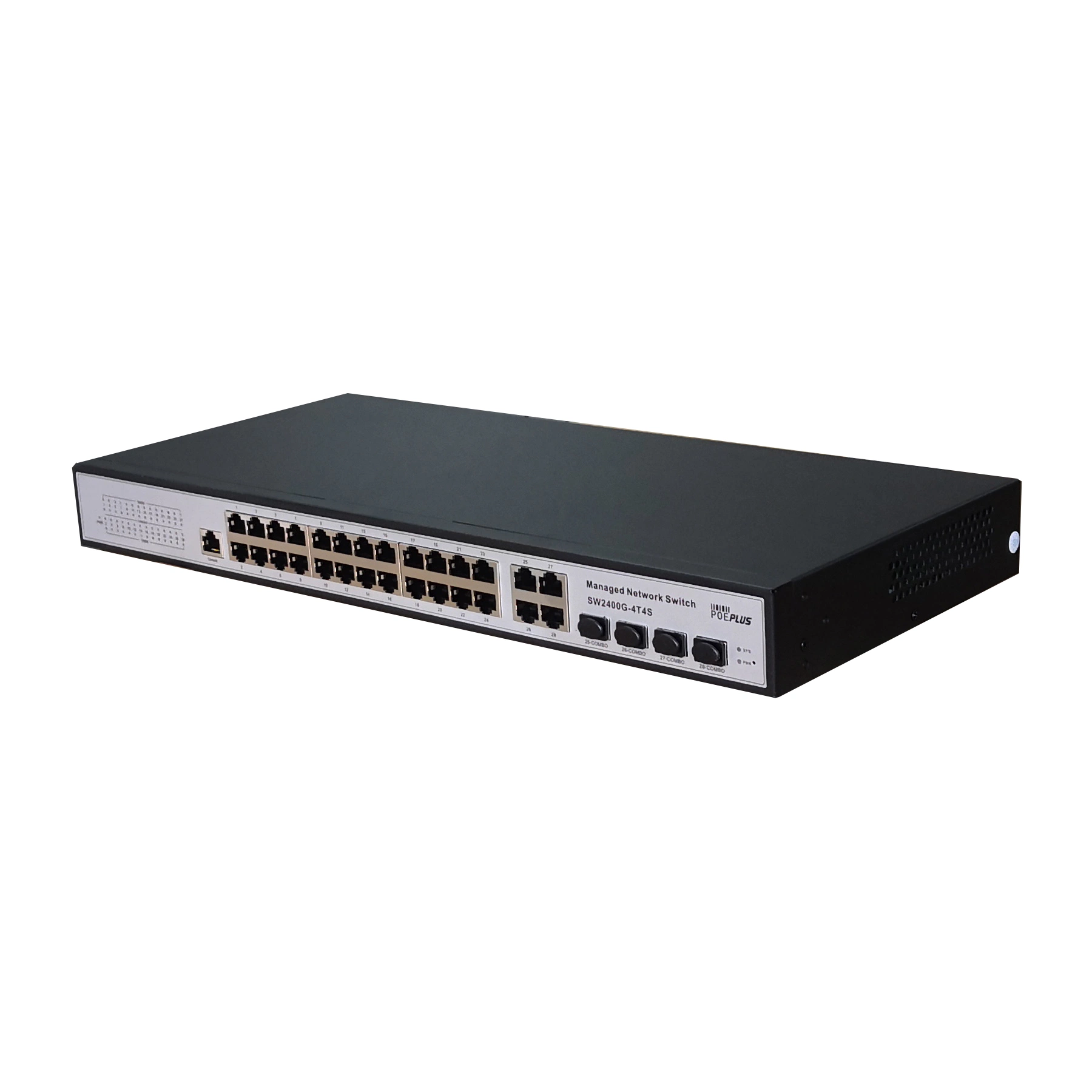 24 Port Managed Gigabit Network Switch with Fiber Uplink