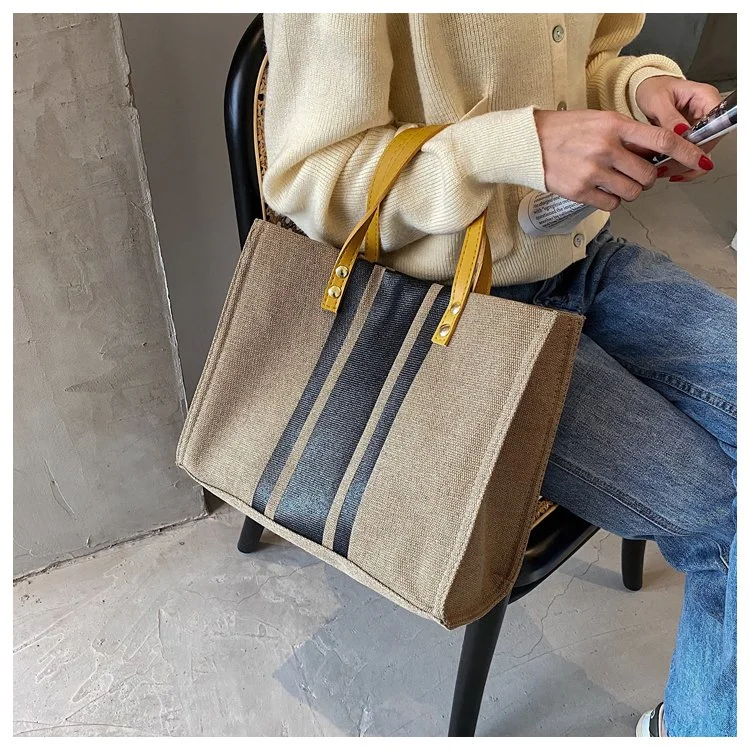 Wholesale/Supplier Canvas Tote Bag Custom Design Fashion Organic Lady Portable Single Shoulder Tote Bag