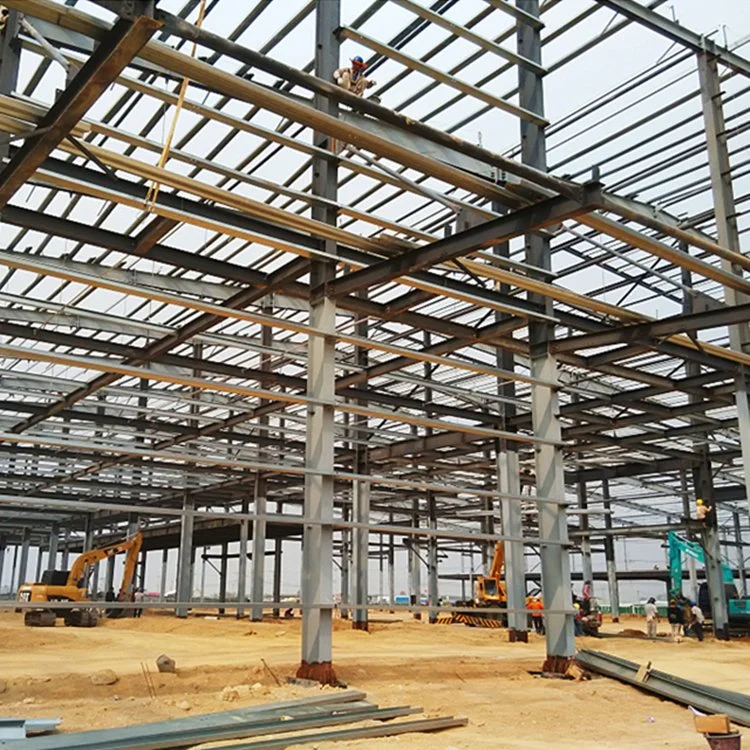 Fácil montagem DIP galvanizado a quente estrutura em aço leve de alta resistência Construção para o Hangar da Oficina de Armazém