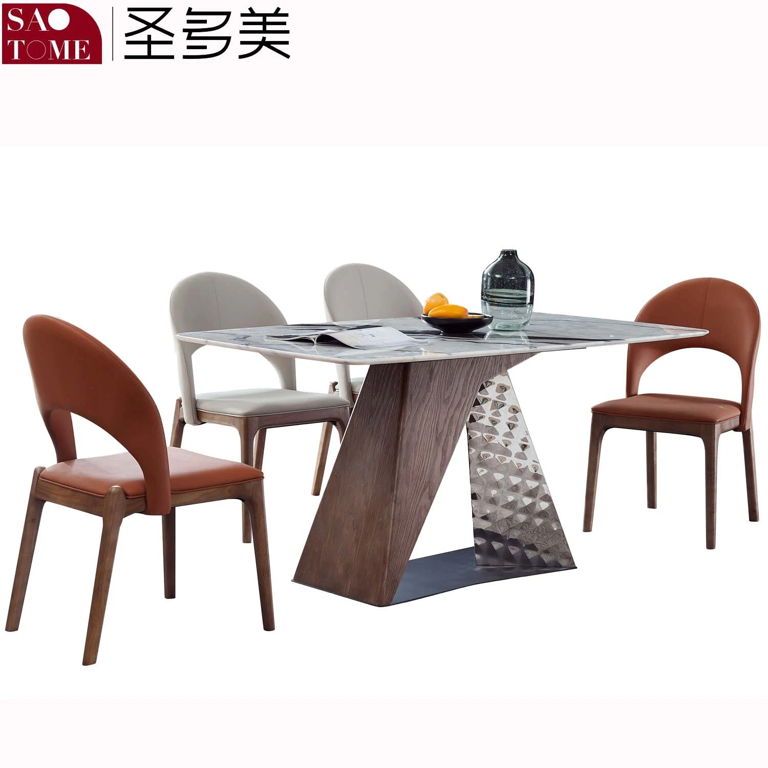 Modern Home Small Wooden Dining Table Set