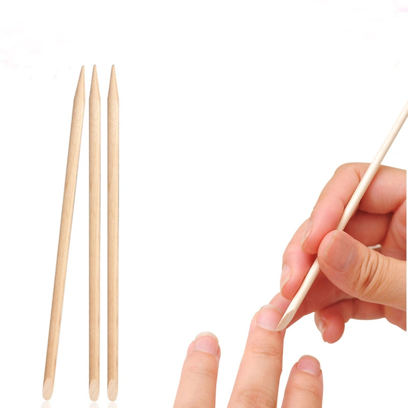 Stick descartável de bambu para manicure para cuidados com unhas