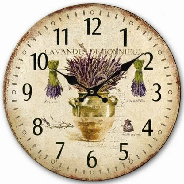 Retro Antique Morden Simple Classic Creative Decorative Custom Wood MDF Dial Clock