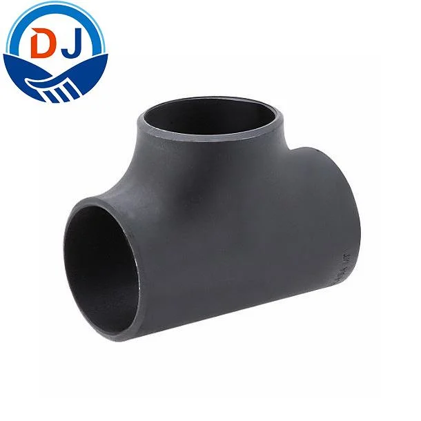 Seamless Round Carbon Steel Black Mild Pipe Fitting Seamless Equal Tee