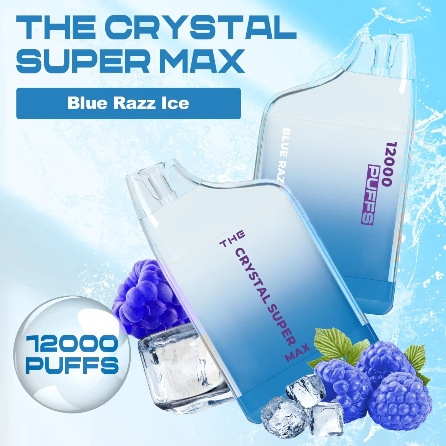 Crystal Super Max 12000puffs Vapes Light 18ml E-Liquid Wholesale/Supplier Disposable/Chargeable Vape Mesh Coil