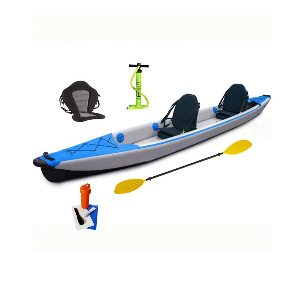 La máxima calidad de la familia de 2 personas Canoa plegable pesca kayak inflable personalizado