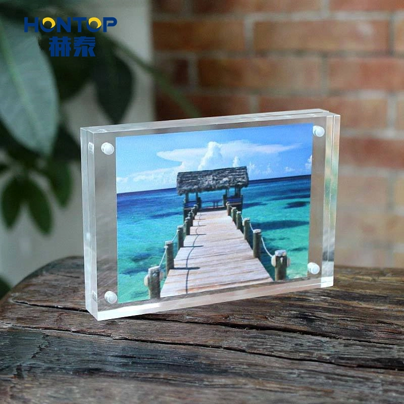 Birthday Wedding Event Photos Home Decoration Ultra Transparent Unbreakable Cuostomized Sized Acrylic Magnetic Picture Frame