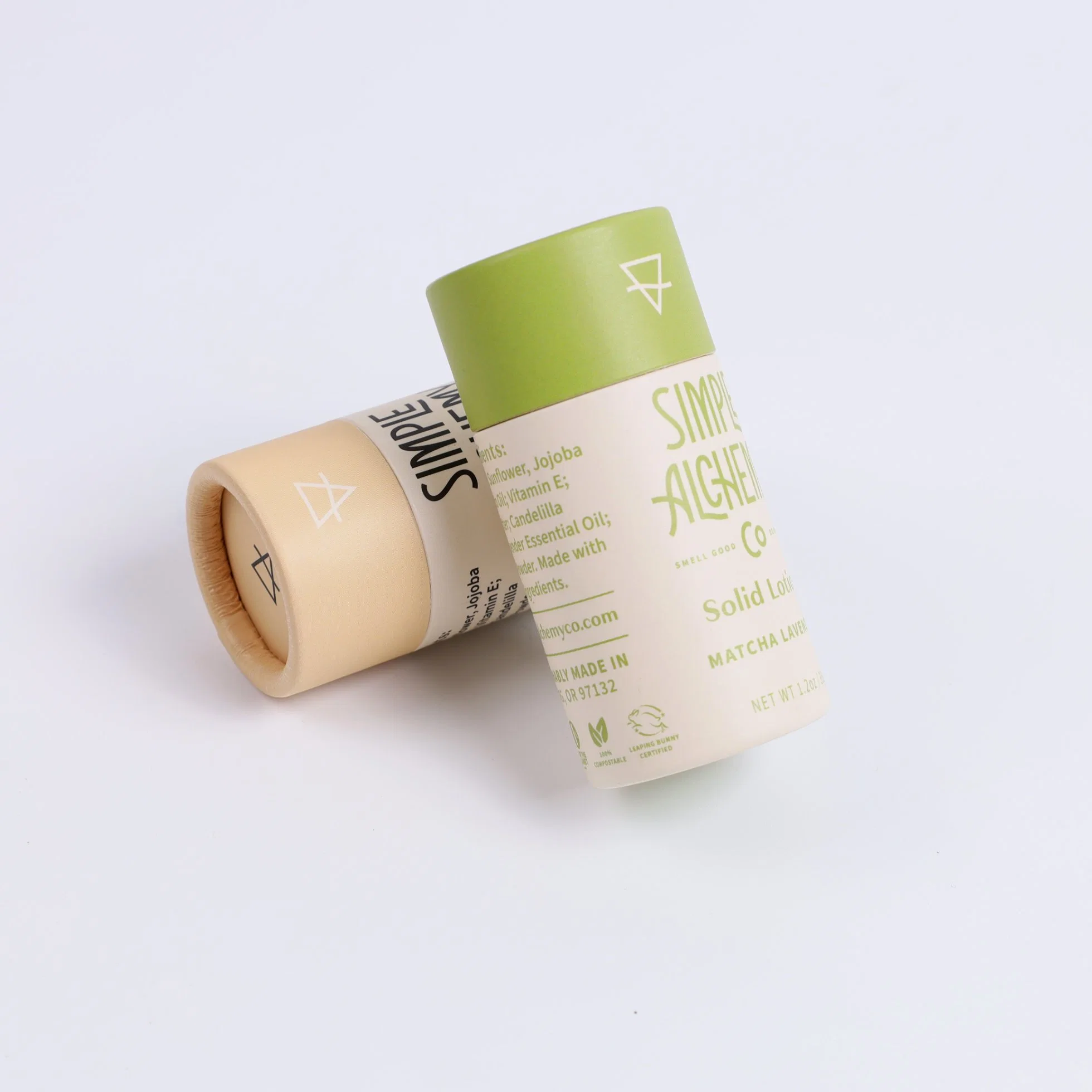 Wholesale/Supplier Customized Round Deodorant Paper Packaging, Lip Balm Kraft Cardboard Cylinder Tube Oilproof