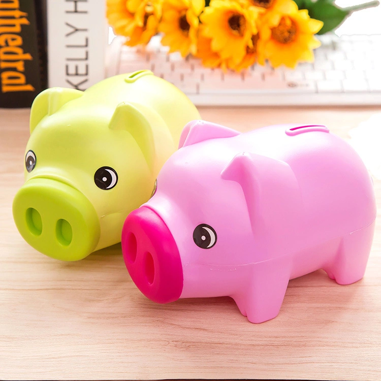 Digital Piggy Bank Money Coin Counter Clear Pig Jar Plastic White Unique Gift