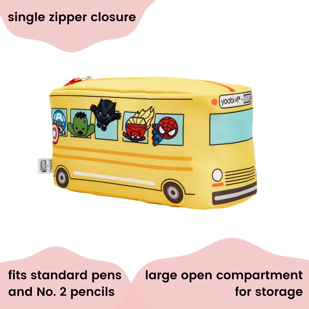 Cas d'un crayon pour enfants et adultes Marvel Boîte de crayon pour stylos crayons Avengers circonscription un grand bus pour l'école Les élèves de la Papeterie