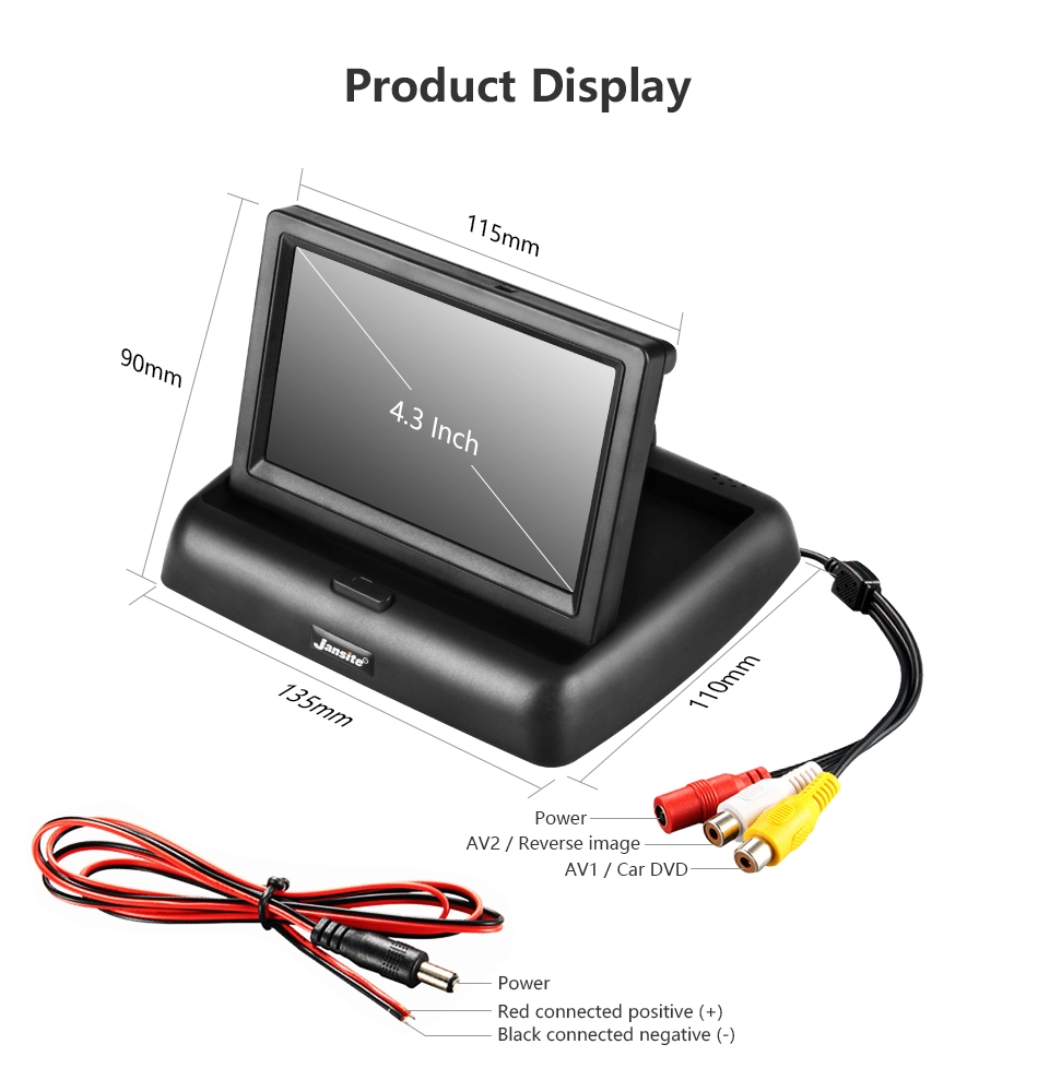 OEM 4.3inch HD 1080P Car Baby Backup Monitor and Camera System