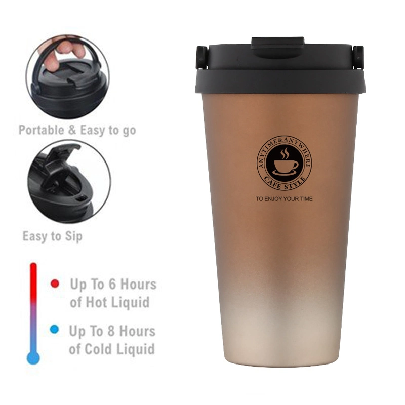 Promotional High quality/High cost performance 18/8 Stainless Steel Thermos Vacuum Insulated Coffee Mug with Handle