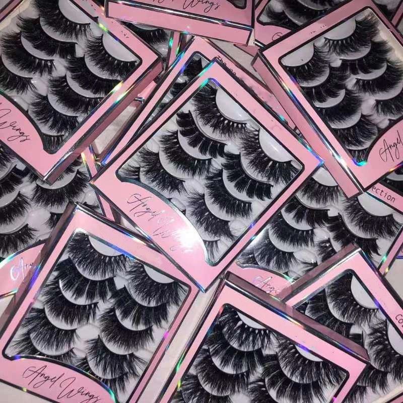 Custom Logo Soft Paper Lashbox Rectangle Matte Holographic Eyelash Packaging